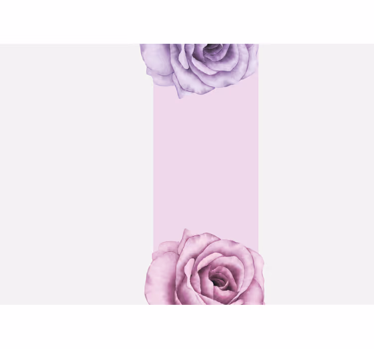 Fototapet blomster lilla rose design - Tenstickers