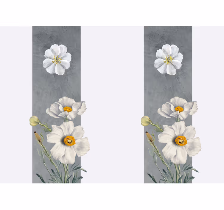 Elegant tusenfryd design fototapet blomster - Tenstickers