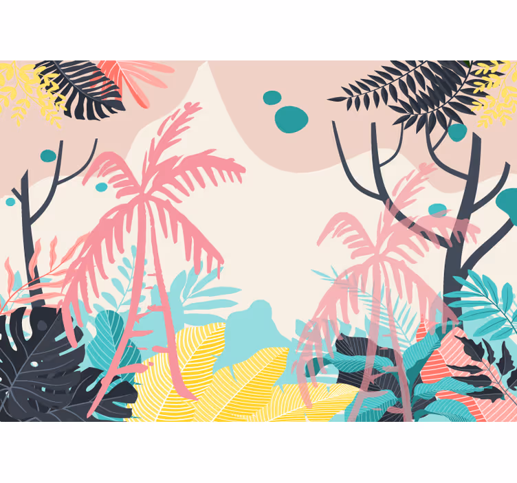 Fototapet natur tropisk planteliv - Tenstickers