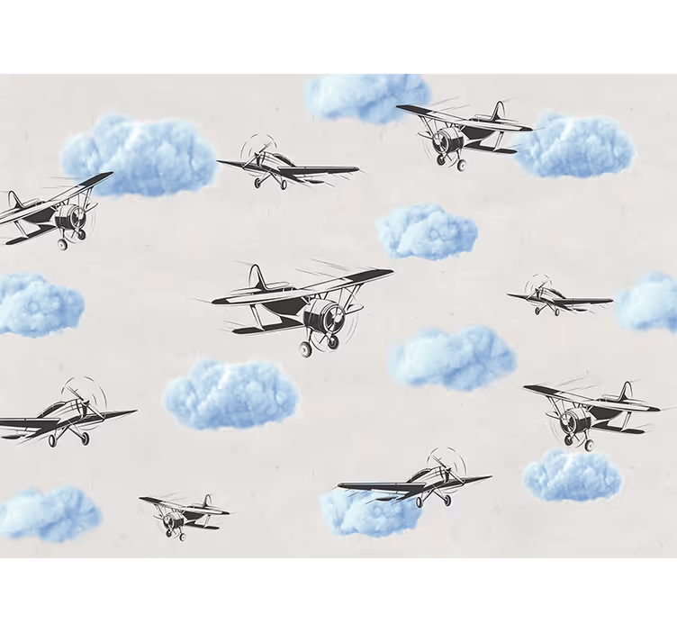 Fototapet kjøretøy flyvende vintagefly - Tenstickers
