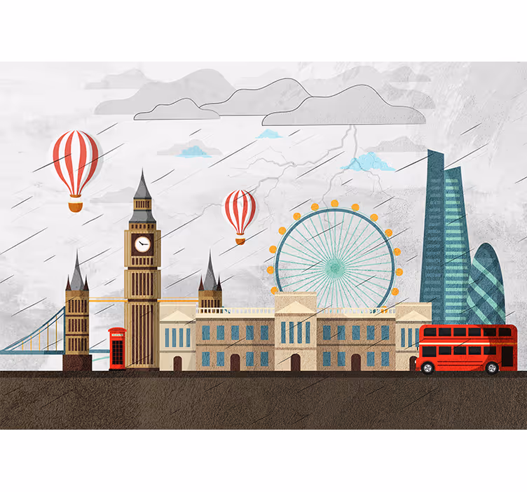 Fototapet london bybilde eventyr - Tenstickers