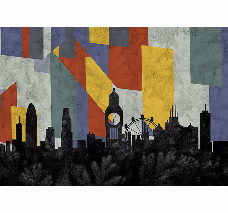 Ikonisk skyline fototapet London - Tenstickers