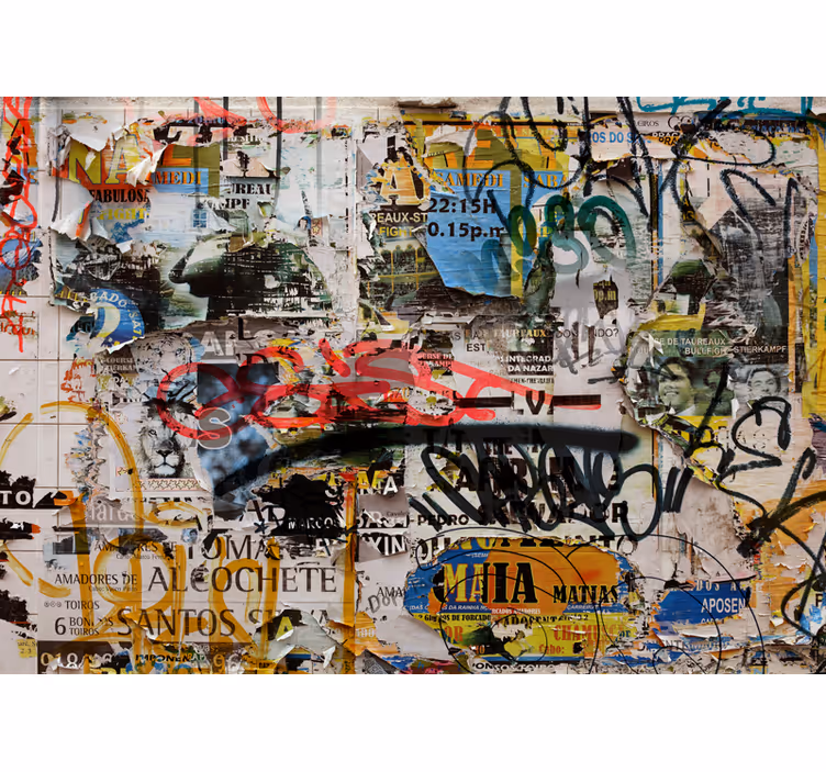 Fototapet urban kunst collage - Tenstickers