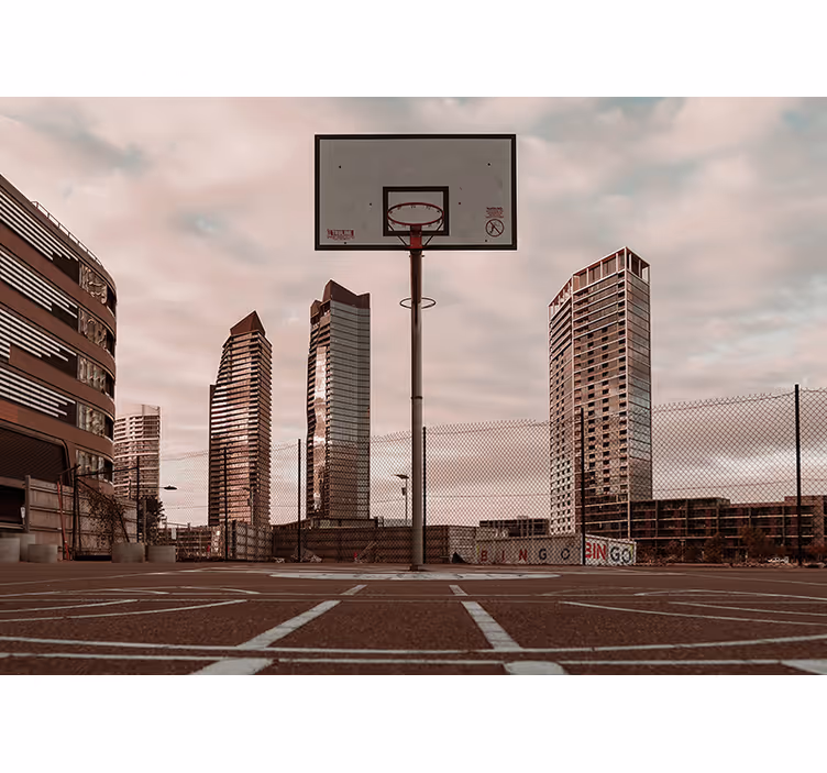Basketballbane fototapet ungdom - Tenstickers