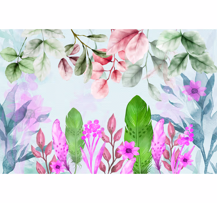 Boho planter blomster fototapet - Tenstickers