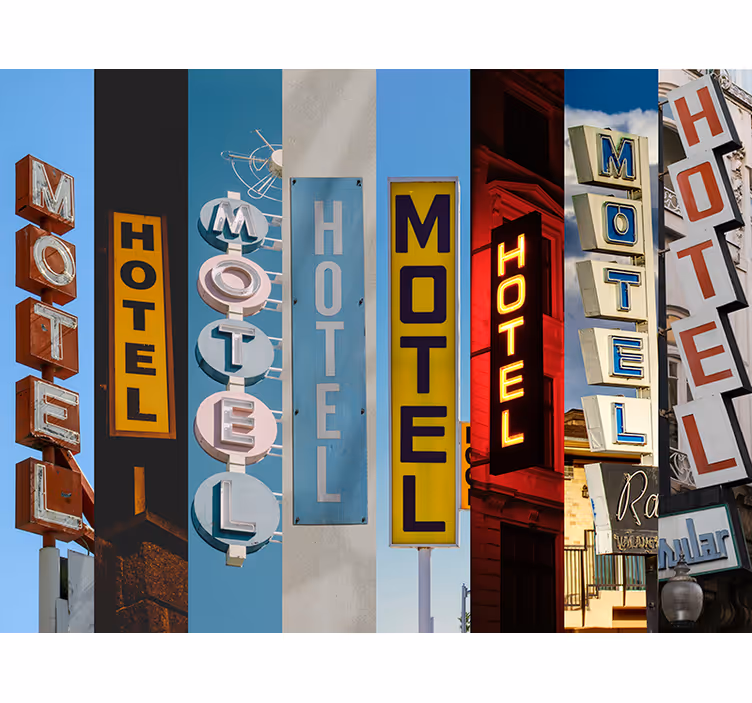 Hotellskilt tapet - Tenstickers