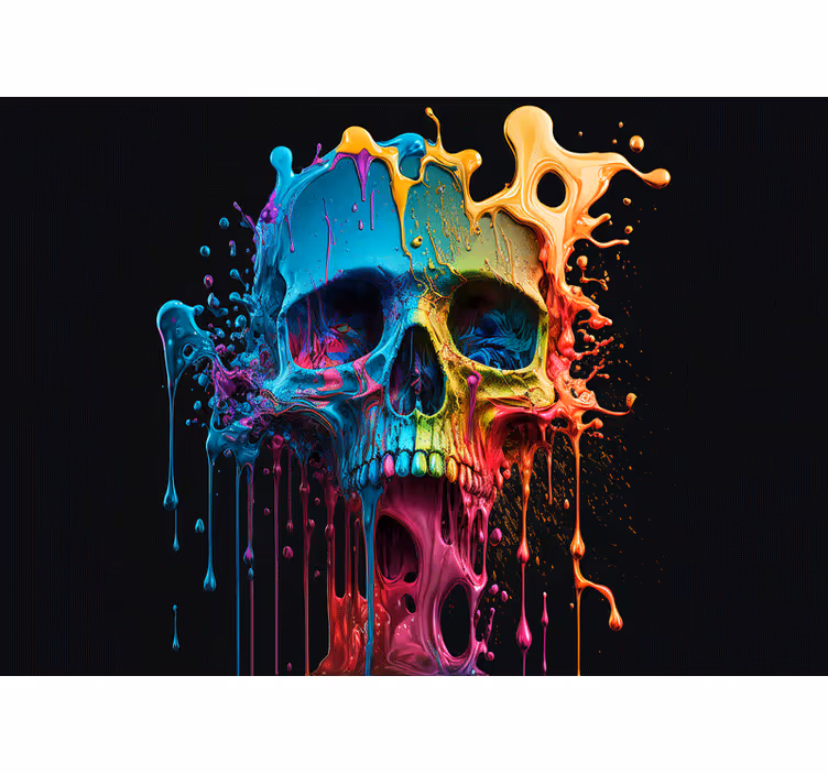 Deaths head kunst fototapet - Tenstickers