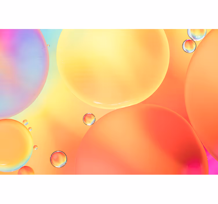 Gradient bobler 3d fototapet - Tenstickers