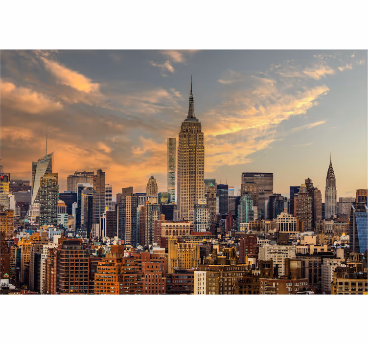 Ny York skyline fototapet kontor - Tenstickers