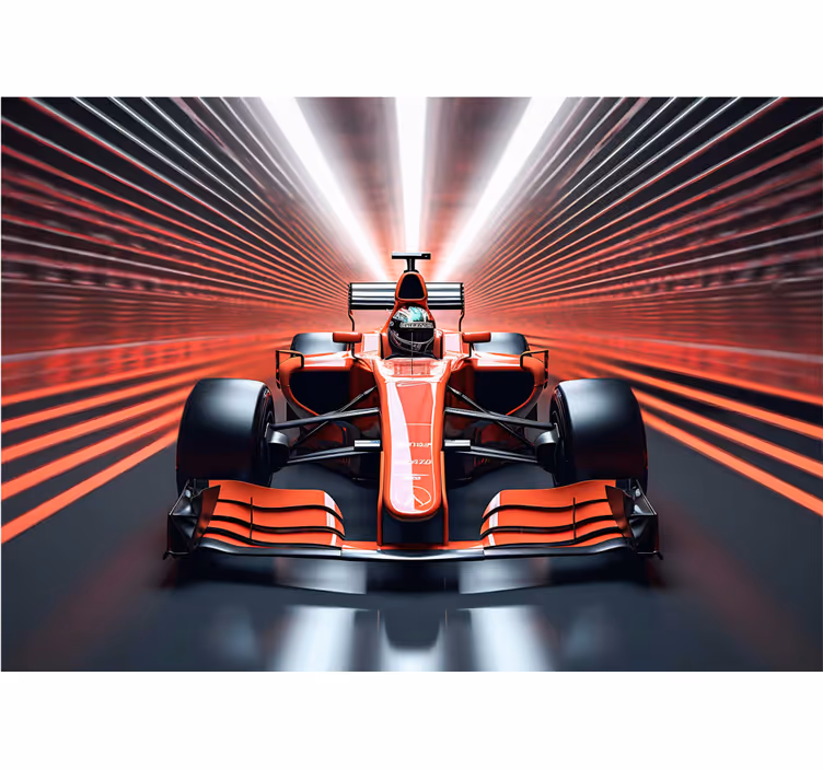 Rød formel 1 fototapet ungdom - Tenstickers