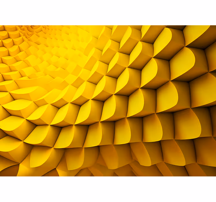 Futuristisk geometri 3d fototapet - Tenstickers