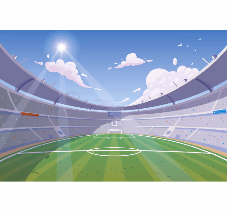 Fotballbane fototapet spedbarn - Tenstickers
