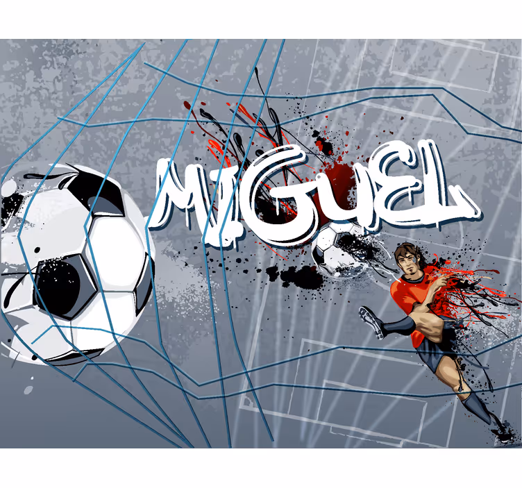 Fotballspiller mål fototapet ungdom - Tenstickers
