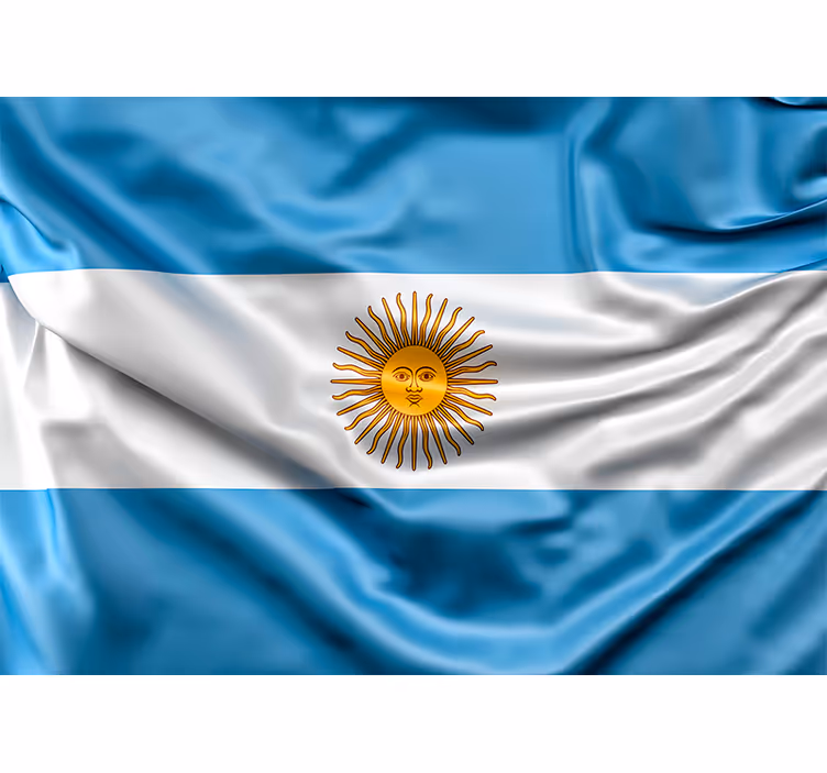 Argentinsk flagg byer fototapet - Tenstickers