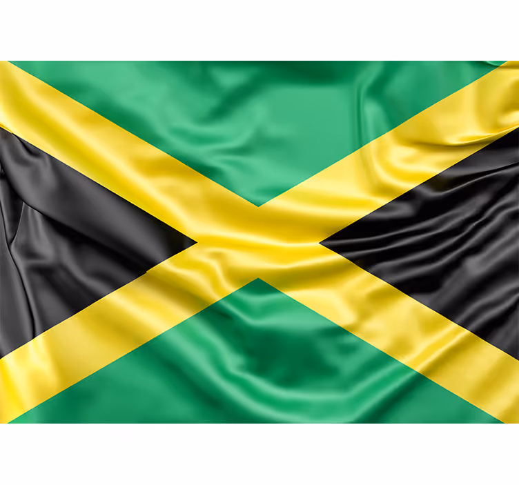 Jamaicansk flagg byer fototapet - Tenstickers