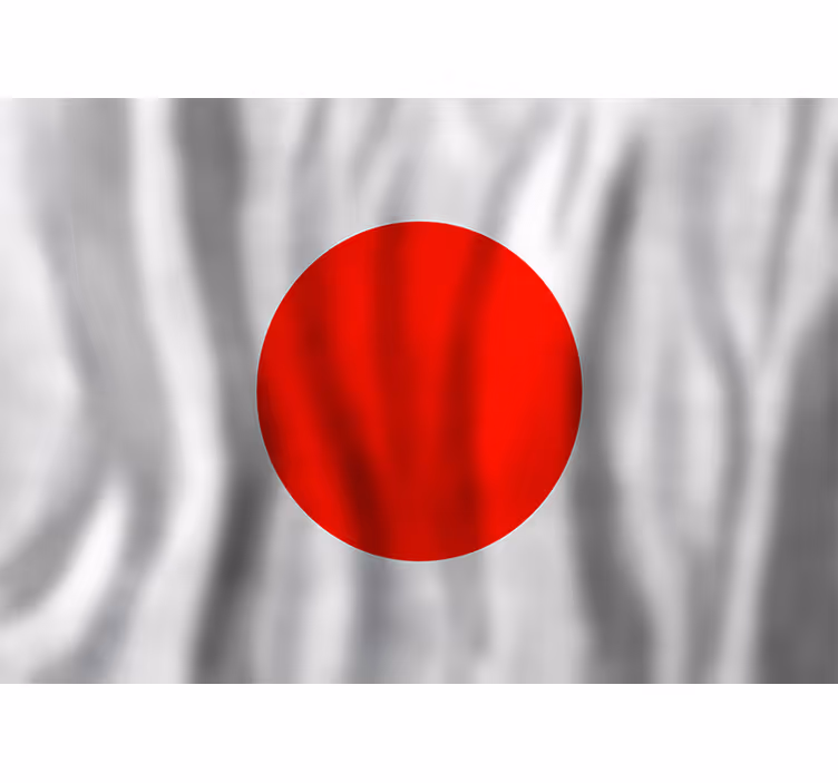 Japansk flagg byer fototapet - Tenstickers