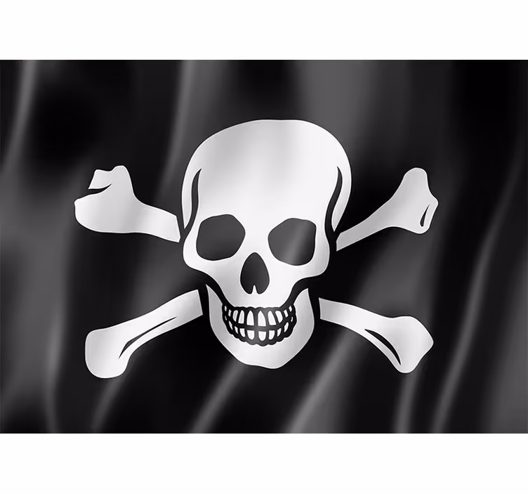 Piratflagg fototapet stue - Tenstickers