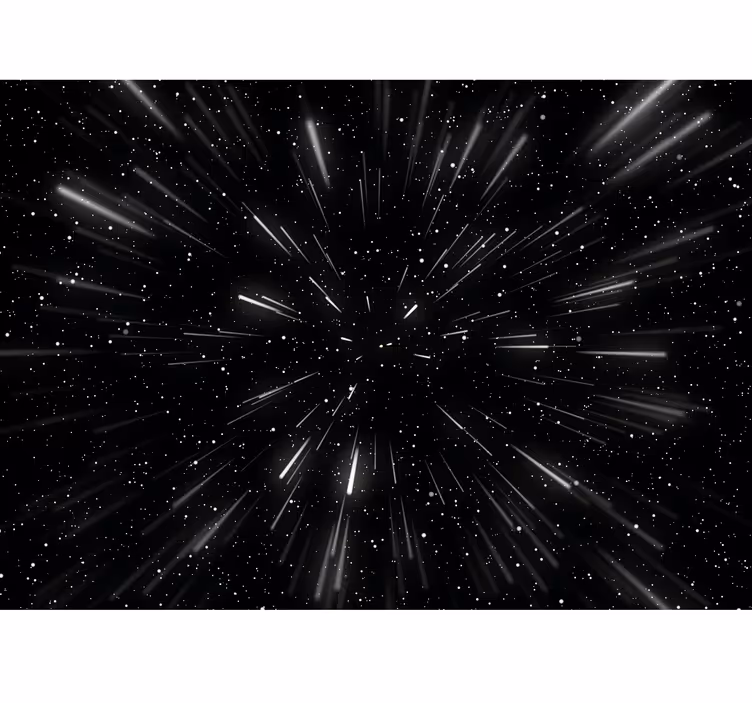 Hyperspace space veggmaleri - Tenstickers