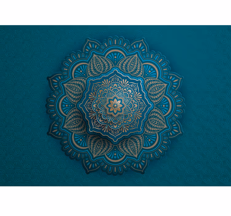Mandala turkis fototapet - Tenstickers