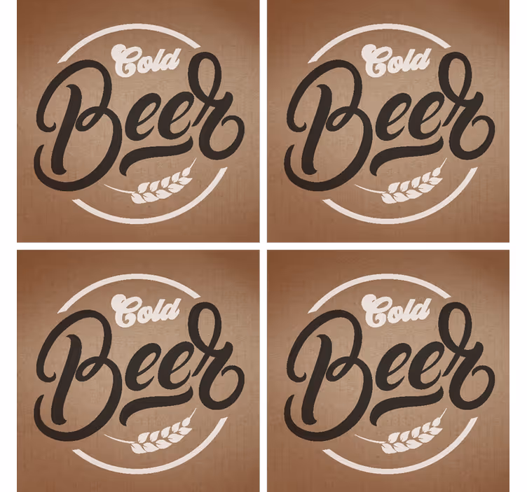 Kald øl-dalbane ølmatte - Tenstickers