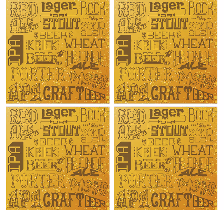 Forskjellige øltyper bar coaster - Tenstickers