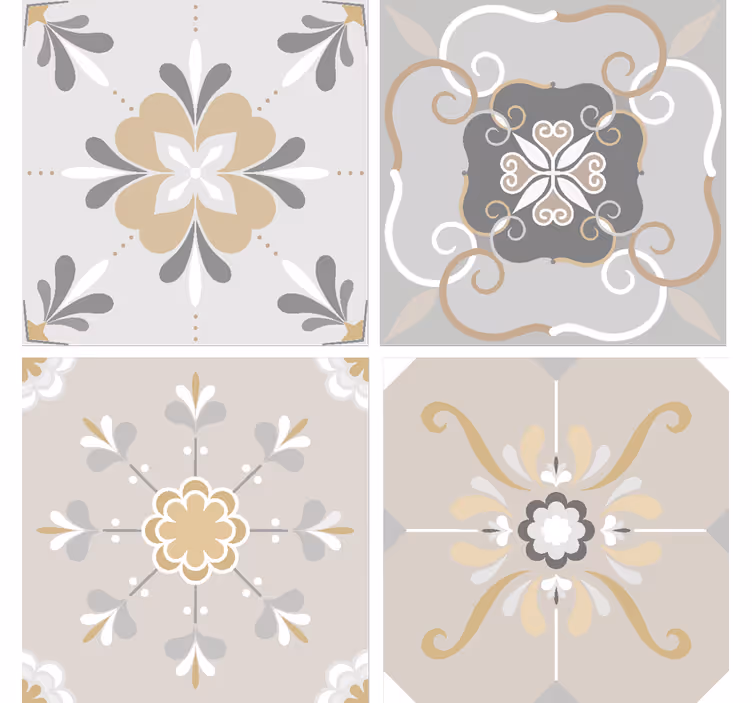 Blomsterinspirert flisebaner - Tenstickers