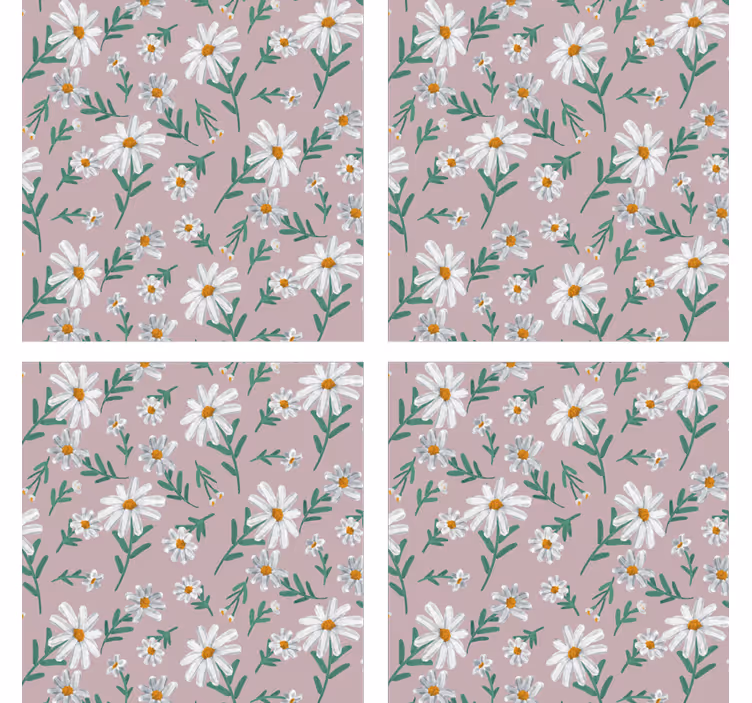 70-talls blomster tusenfryd coaster - Tenstickers
