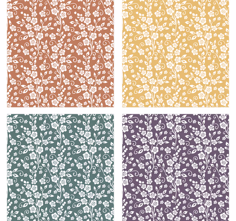 Elegant blomstermønster-dalbane - Tenstickers