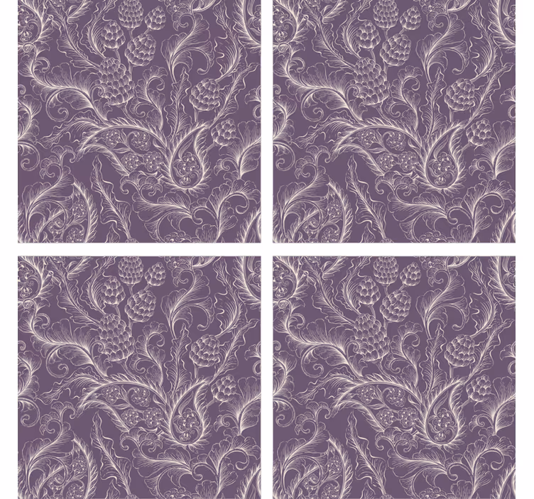 Graceful botanical motif underlag - Tenstickers