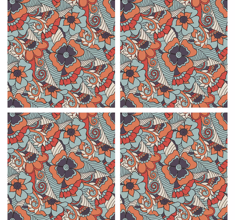Paisley-trykk blomsterbane - Tenstickers