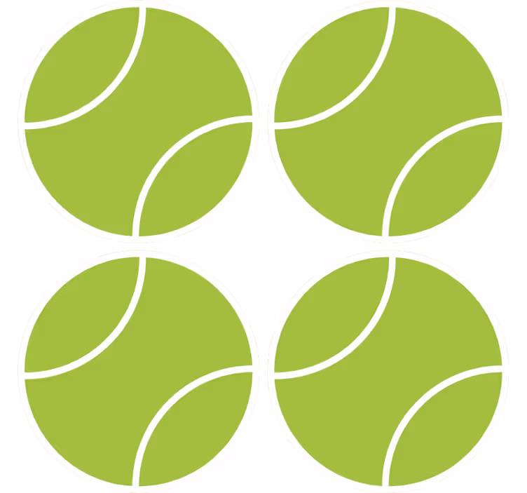 Tegneserie tennis ball coaster - Tenstickers