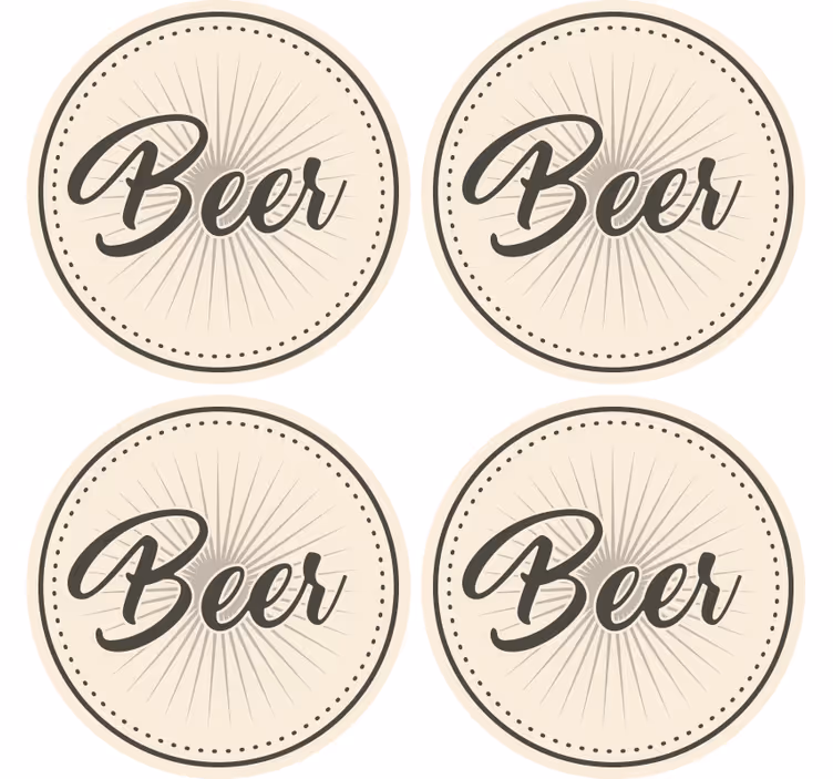 Underlag øl elegant brygg typografi - Tenstickers