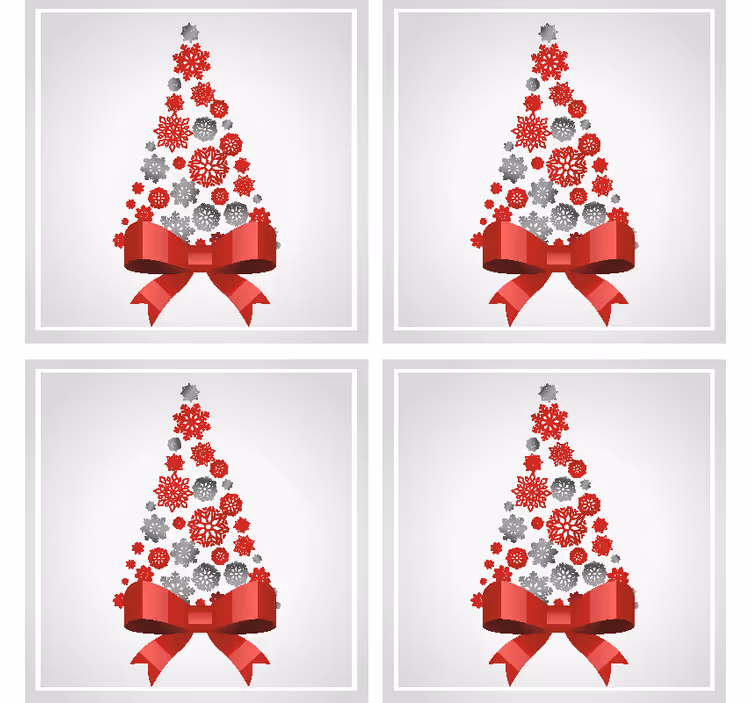 Elegant juletre drink coaster - Tenstickers
