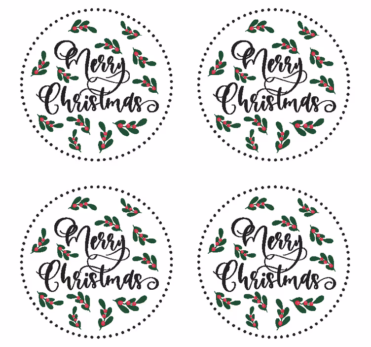 God juletre drink coaster - Tenstickers