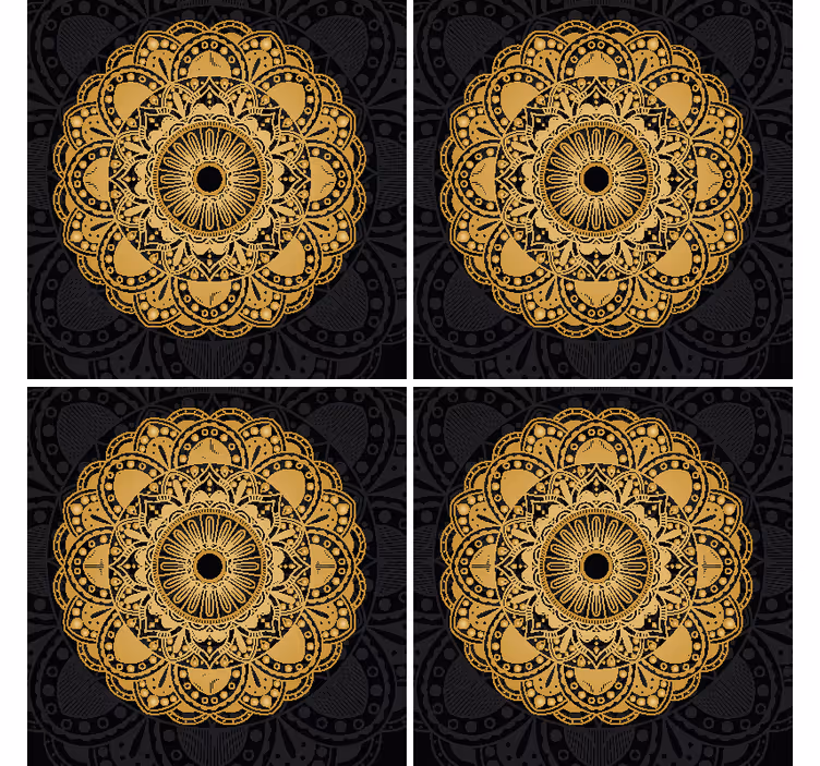 Gull mandala drink coaster - Tenstickers