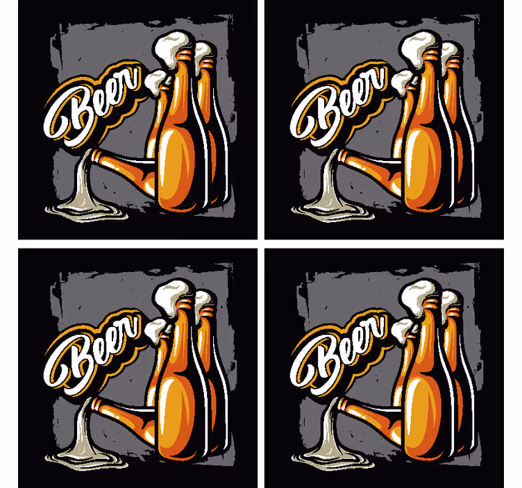 B eer flaske øl coaster matter - Tenstickers