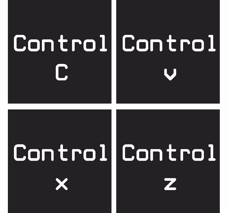 Kontroll c + kontroll v geek olbrikker - Tenstickers