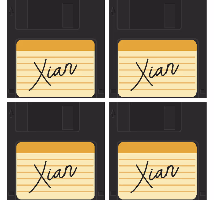 Diskett med navn geek olbrikker - Tenstickers