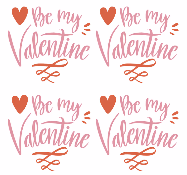 Vær mine valentine text olbrikker - Tenstickers