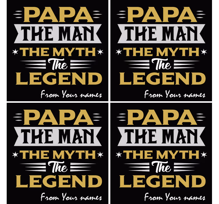 Pappa kule tilpassbare tekstolbrikker - Tenstickers