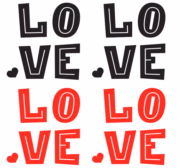 Underlag sagn med fet kjærlighet typografi - Tenstickers