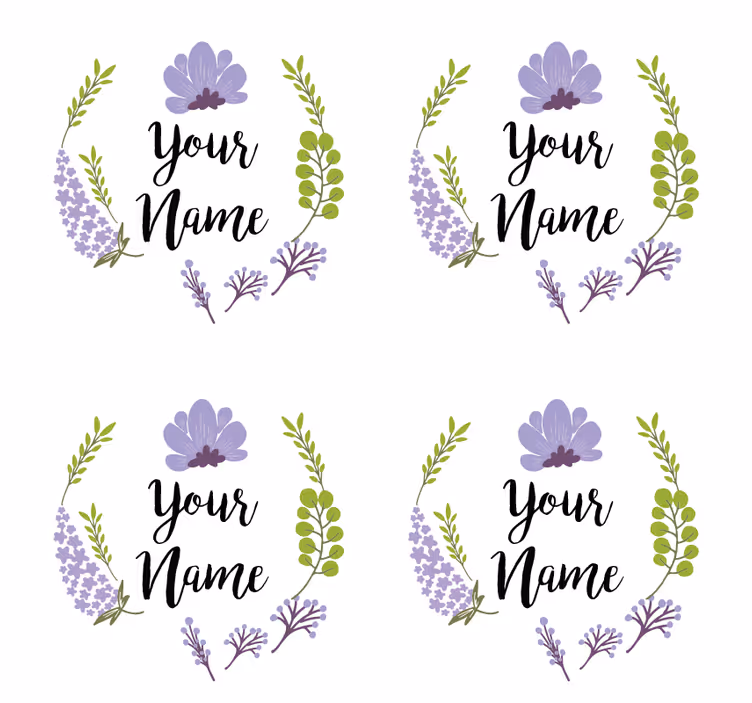Blomstrete med personlige navnolbrikker - Tenstickers