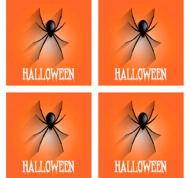 Edderkopp halloween drink coaster - Tenstickers