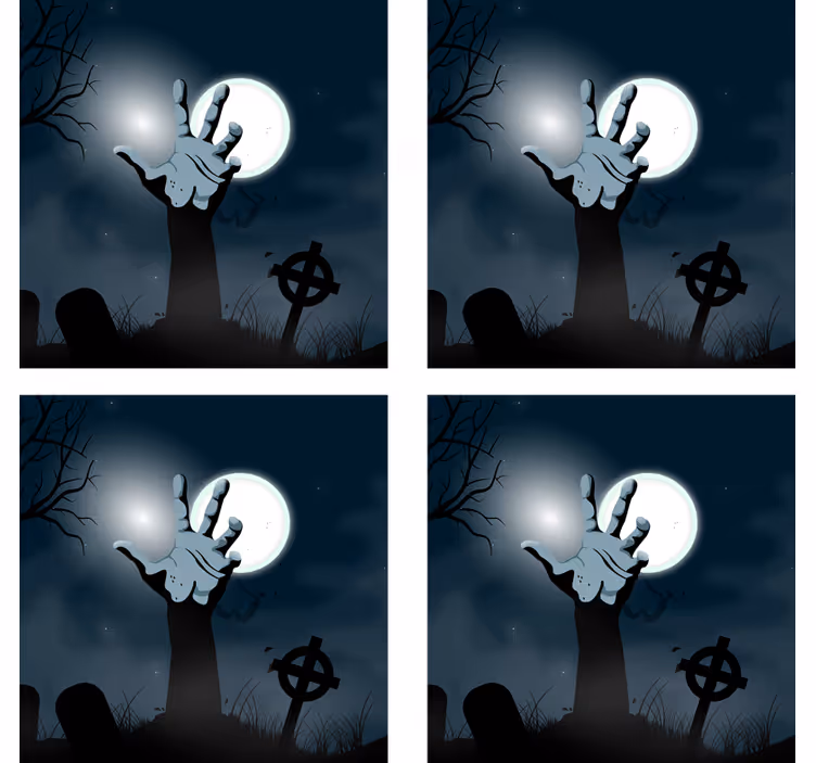 Halloween underlag skummel gravlund hånd - Tenstickers