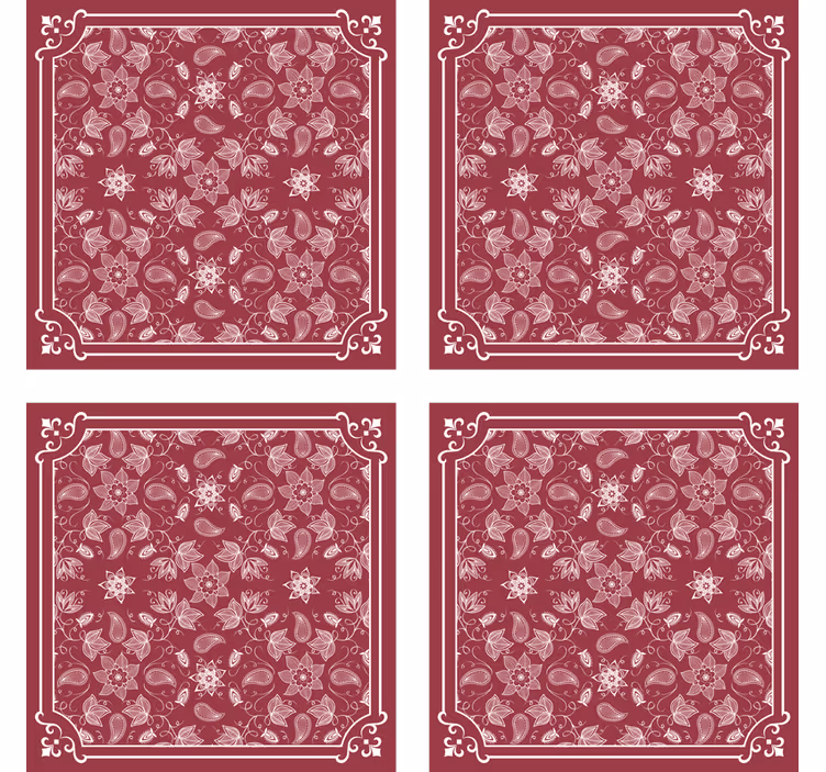 Vintage underlag med blomsterdesign - Tenstickers