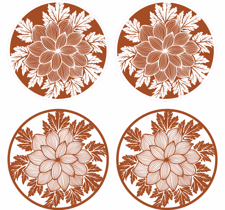 Blomsterdekorert underlag - Tenstickers