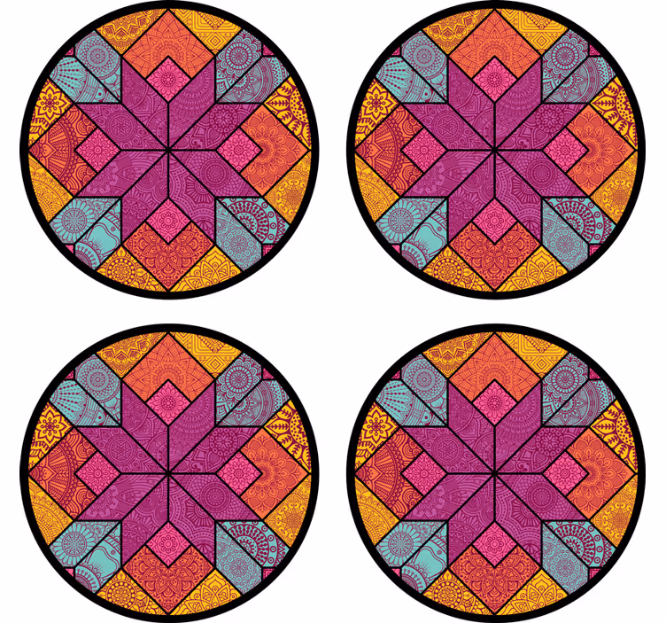 Fargerik geometrisk oppsett underlag - Tenstickers