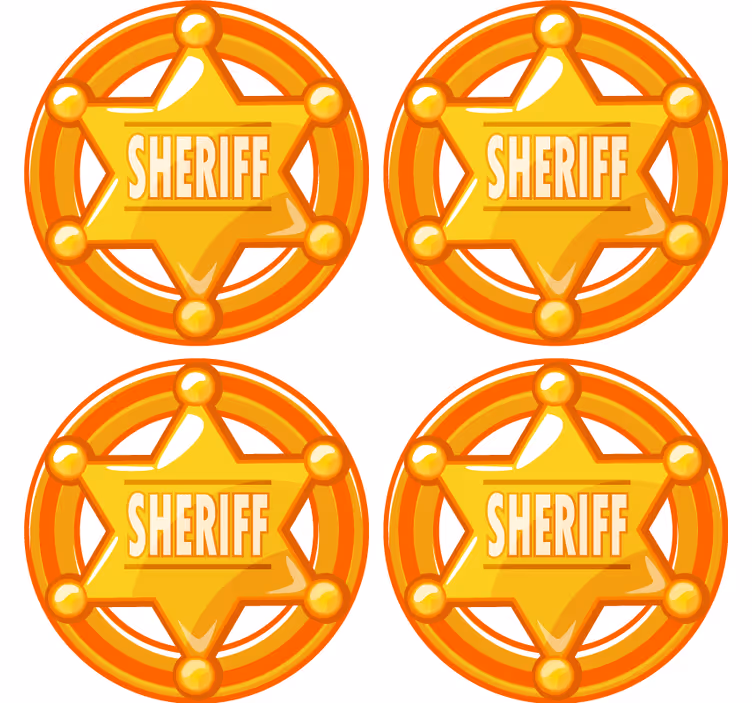 Sheriffstjerne motiv underlag nerdete - Tenstickers