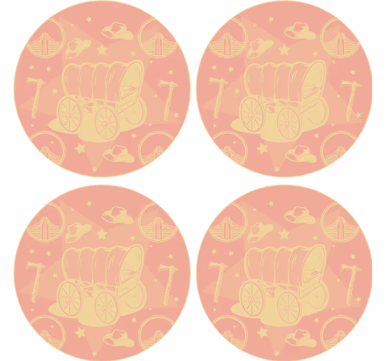 Underlag nerdete retro vogn design - Tenstickers