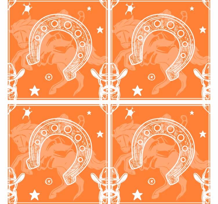 Hestesko mønster drink coaster - Tenstickers